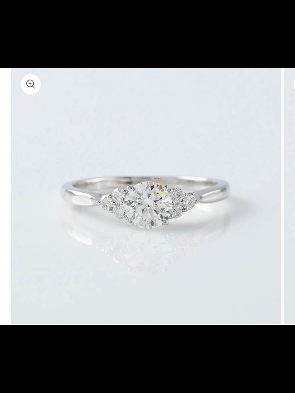 Round Center Diamond Cluster Ring in Silver